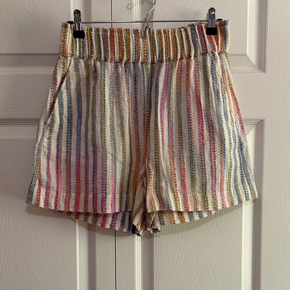 Lou & Grey Multicolor Striped Elastic-Waist Athletic Shorts